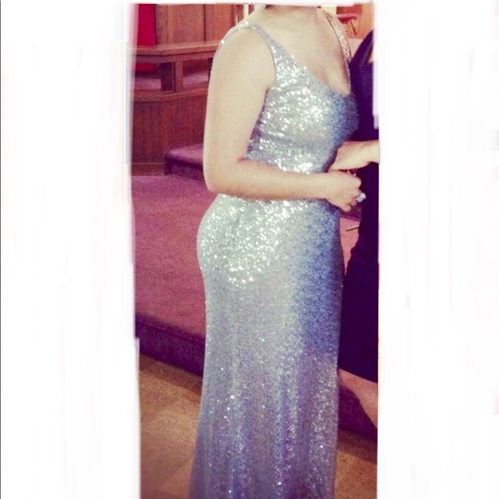 Silver Sequin Dress - Elegant